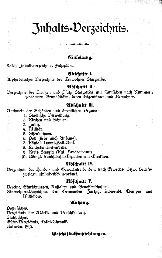 Beispiel Adressbuch 1915